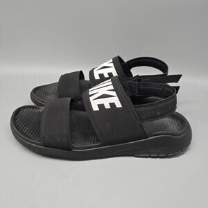Nike Tanjun Women's Sandal Black White 882694-001 Size 11 Straps